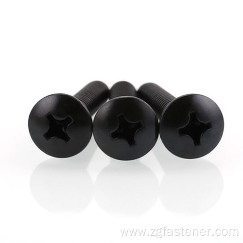 class 12.9 black oxide coating Cross recessed mushroom head screws